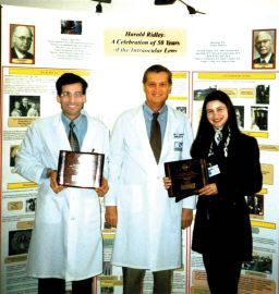 Dr Suresh K. Pandey, Professor David J. Apple, and Dr Liliana Werner after receiving the Video Award during the European Society of Cataract and Refractive Surgery (ESCRS) Conference in Amsterdam, The Netherlands.