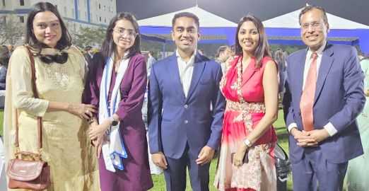 A moment frozen in time-April 6, 2025, my Graduation Day. Standing proudly between my parents, Dr. Vidushi Sharma and Dr. Suresh K. Pandey, and the pillars of the institution, Mr. Ayush Periwal Sir (CEO) and Aakriti Periwal Madam (Academic Director), this photograph symbolizes not just the end of a chapter, but the beginning of a promising new journey filled with hope, purpose, and passion.