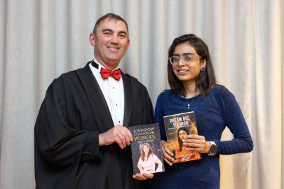 A defining moment of joy and pride-presenting my books A Window to the World of Wonder and Dream Big, Fly High to Mr. Stephen Davies, Oxford Summer Course Director, at the historic Somerville College, University of Oxford. Sharing my journey as a young author in a place that has nurtured literary greats was both humbling and unforgettable.